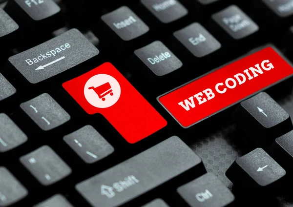 Conceptual display Web Coding. Business approach a system of symbols and rules used to represent instructions Entering New Product Key Concept, Typing Movie Subtitle Software