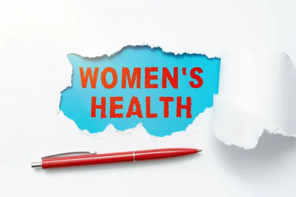 Inspiration mit Zeichen Women S Health. Internet-Konzept Frauen ist körperliche Gesundheit Folge der Vermeidung von Krankheiten — Stockfoto