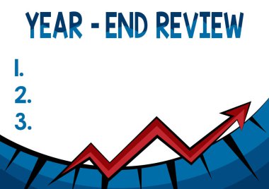 İşaret Yılı Sonu İncelemesi 'ni gösteren ilham. İlerleme, İlerleme ve Geliştirme Konsepti sunan Soyut Grafik Geliştirme ve Başarı Yıllık Değerlendirmesi