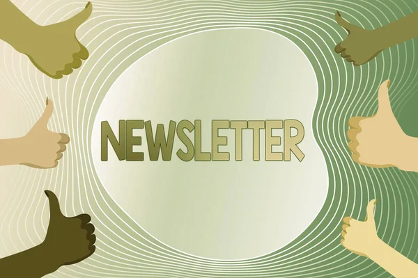 Inspiration showing sign Newsletter. Word for the bulletin was given to members of a company regularly Creating And Sending Email Message Online, Data Processing Jobs — Zdjęcie stockowe