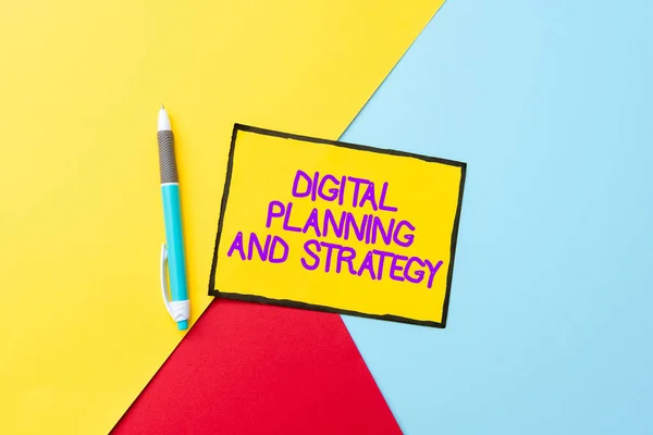 Inspiration showing sign Digital Planning And Strategy. Word for business analysis in online marketing channels Colorful Perpective Positive Thinking Creative Ideas And Inspirations — Fotografia de Stock