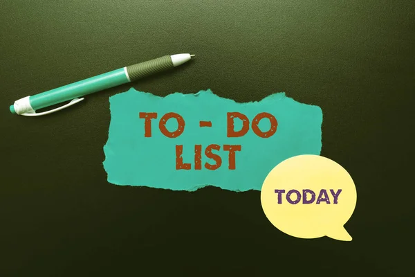 Handschriftlicher Text To Do List. Word für eine Liste von Aufgaben, die je nach Priorität zu erledigen und zu organisieren sind. Neue glänzende Ideen zur Erneuerung von Kreativität und Inspiration — Stockfoto