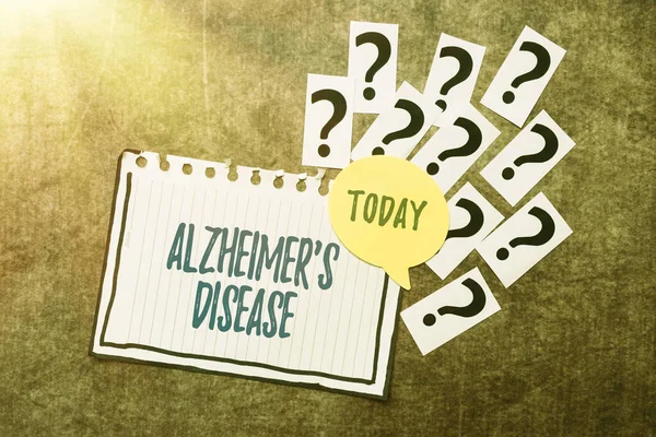 Tekst pokazujący inspirację Alzheimer S jest chorobą. Biznes pomysł Zaawansowane pogorszenie psychiczne, które występują w podeszłym wieku Postęp w rozwiązywaniu problemów Przełom nowe wzory i pomysły — Zdjęcie stockowe