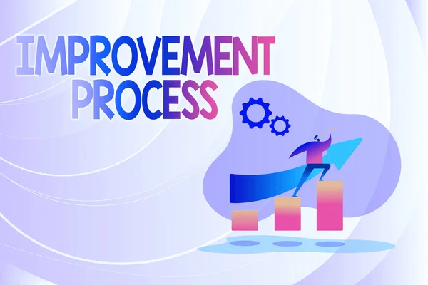 Inspiration showing sign Improvement Process. Business approach Ongoing effort to improve products and services Colorful Image Displaying Progress, Abstract Leading And Moving Forward — Stockfoto