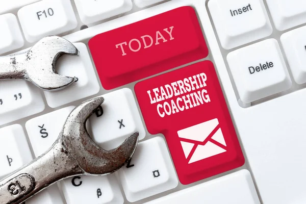 Conceptual display Leadership Coaching. Word for individualized process that builds a leader s is capability Creating New Account Password, Abstract Online Writing Courses — Stock Photo, Image