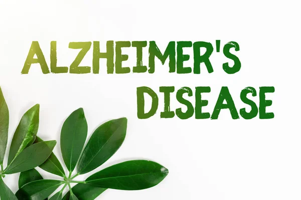 Inspiracja wykazująca objawy choroby Alzheimera S. Koncepcja oznacza zaawansowane pogorszenie psychiczne, które występuje w podeszłym wieku Oszczędność środowiska Pomysły i plany, Tworzenie zrównoważonych produktów — Zdjęcie stockowe
