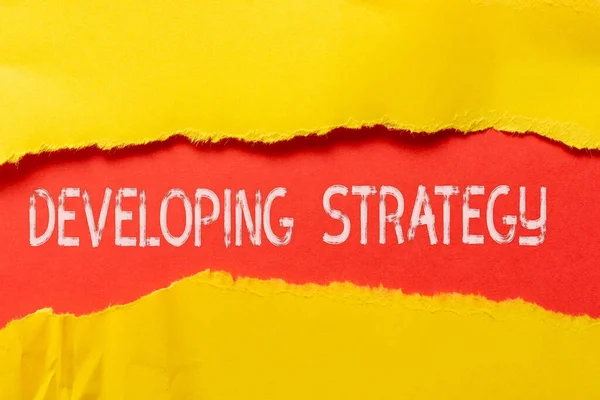 Κείμενο που δείχνει έμπνευση Ανάπτυξη στρατηγικής. Word Written on Game plan that set specific goals and objectives Περίληψη Ανακαλύπτοντας Νέα Ζωή έννοια, Αγκαλιάζοντας Αυτοανάπτυξη Concept — Φωτογραφία Αρχείου