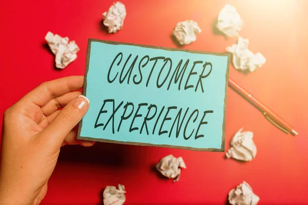 Text caption presenting Customer Experience. Concept meaning product of an interaction between a client and customer Writing Notes And Important Ideas New Bulletin Board Designs — Stock Photo, Image