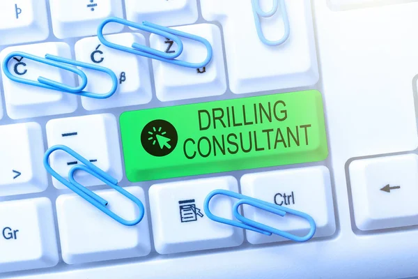 Handwriting text Drilling Consultant. Word Written on onsite supervision of daytoday drilling operations Typing Difficult Program Codes, Writing New Educational Book