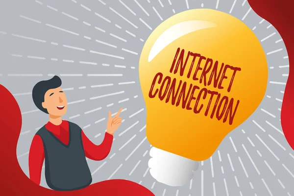 Didascalia concettuale Connessione Internet. Concetto significato Il modo in cui si ottiene l'accesso o la connessione a Internet Raccolta di documenti educativi online, Domande indagine di riempimento — Foto Stock