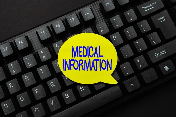 Inspiration showing sign Medical Information. Business idea Healthrelated information of a patient or a person Editing And Retyping Report Spelling Errors, Typing Online Shop Inventory