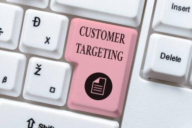 Text showing inspiration Customer Targeting. Conceptual photo business process that defines which customers to market Typing Online Network Protocols, Creating New Firewall Program