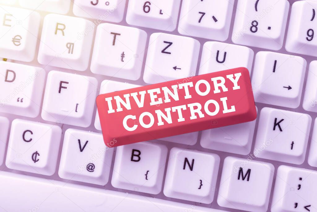 Hand writing sign Inventory Control. Conceptual photo regulating and maximising your company s is inventory Connecting With Online Friends, Making Acquaintances On The Internet