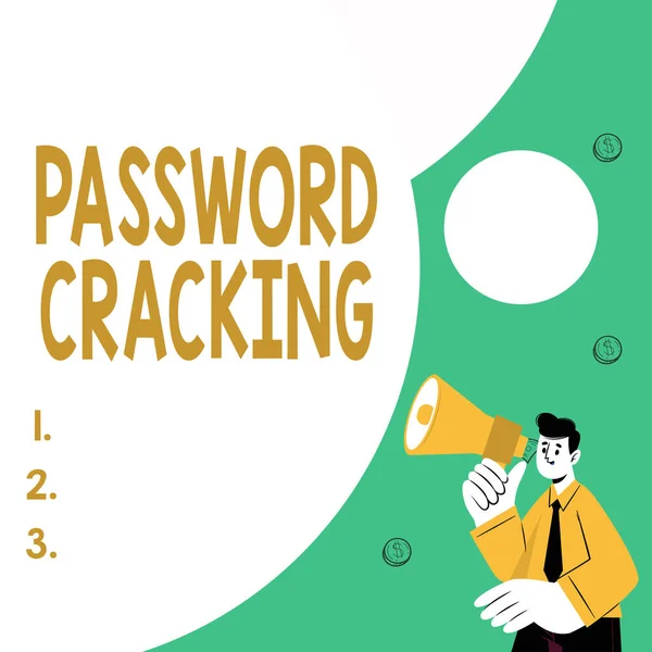 Conceptual caption Password Cracking. Conceptual photo measures used to discover computer passwords from data Abstract Displaying Different Typing Method, Keyboard Data Processing — Stockfoto