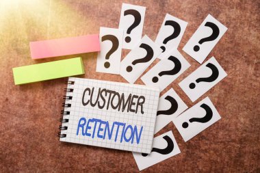 Text sign showing Customer Retention. Conceptual photo Actions or activities companies take to retain customers Progress In Solving Problems Breakthrough New Designs And Ideas