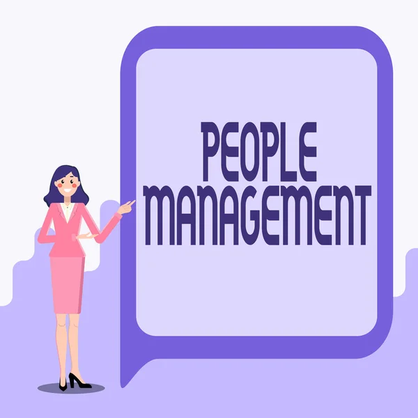 Handwriting text People Management. Word Written on process of unlocking and channelling employees potential Displaying Important Informations, Presentation Of New Ideas — Stockfoto