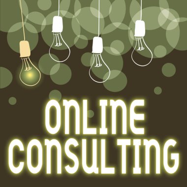 Inspiration showing sign Online Consulting. Business approach get information or advice from a person through internet Abstract Displaying Different Ideas, Lights Presenting Intellect Concept