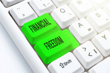 Handwriting text Financial Freedom. Internet Concept make big life decisions without being stressed about money Creating New Word Processing Program, Fixing Complicated Programming Codes