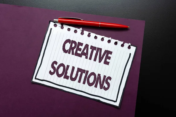 Conceptual display Creative Solutions. Business showcase mental process of creating a solution to a problem Thinking New Bright Ideas Renewing Creativity And Inspiration — Fotografia de Stock