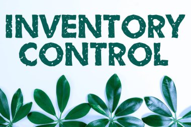 Hand writing sign Inventory Control. Business approach regulating and maximising your company s is inventory Nature Theme Presentation Ideas And Designs, Displaying Renewable Materials