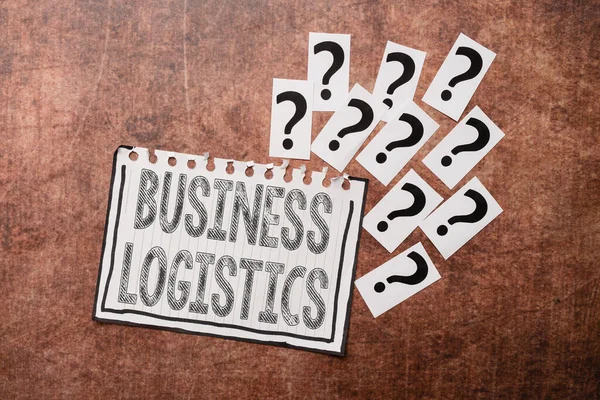 Sign displaying Business Logistics. Word for concerned with materials procurement and management Progress In Solving Problems Breakthrough New Designs And Ideas — Stockfoto