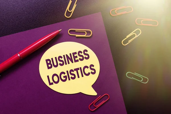 Tekst bijschrift presenteren Business Logistics. Bedrijfsconcept op het gebied van materiaalinkoop en -beheer Denken aan nieuwe, heldere ideeën Creativiteit en inspiratie vernieuwen — Stockfoto