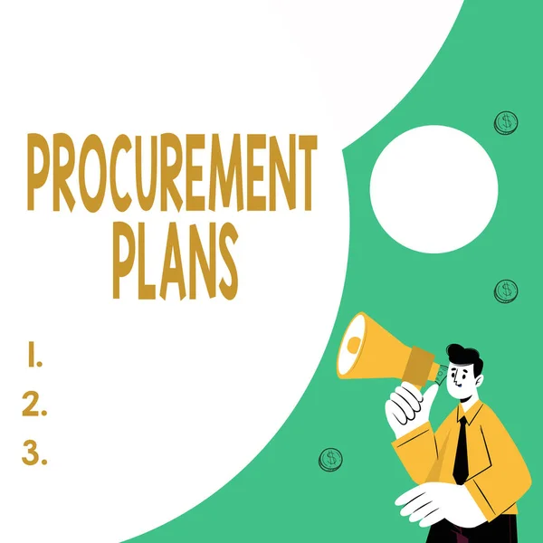 Conceptual display Procurement Plans. Business showcase determining the timeframes for their procurement Abstract Displaying Different Typing Method, Keyboard Data Processing — Foto Stock