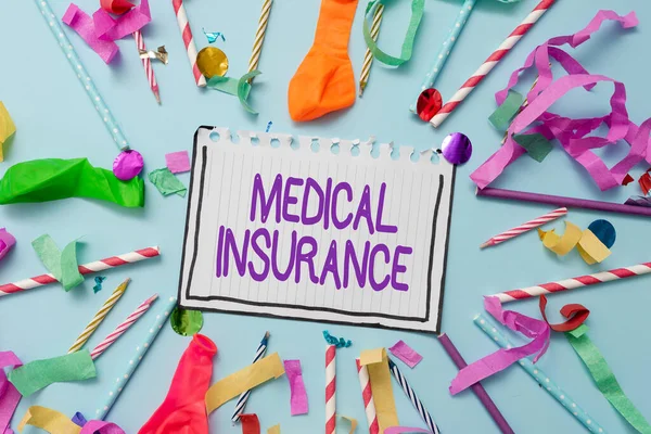 Inspiration showing sign Medical Insurance. Business overview reimburse the insured for expenses incurred from illness Colorful Party Collections Flashy Celebration Stuff Birthday Festival Kit