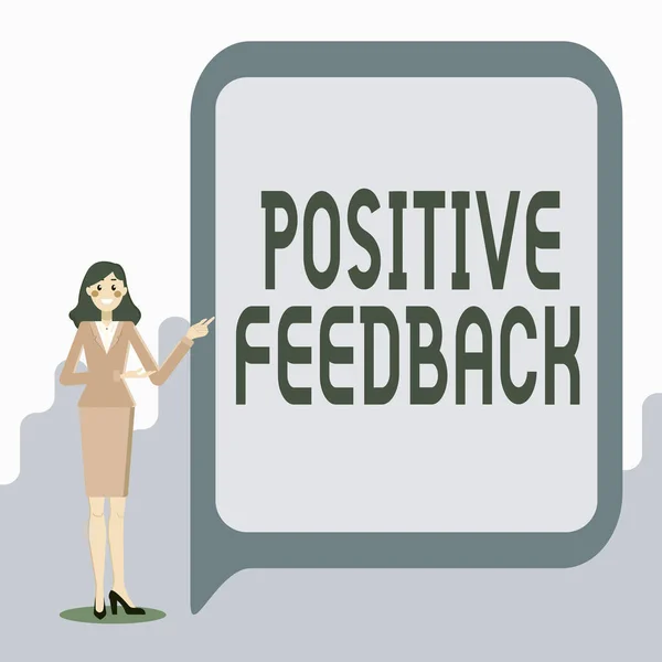 Conceptual display Positive Feedback. Business overview good and great comments coming from satisfied customers Displaying Important Informations, Presentation Of New Ideas — Foto Stock