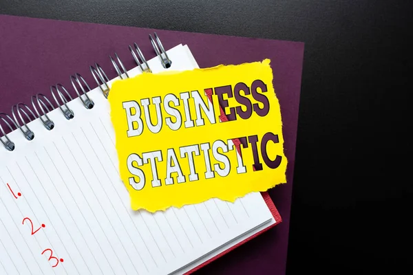 Sign displaying Business Statistic. Internet Concept science of accurate and very quick decision makings Thinking New Bright Ideas Renewing Creativity And Inspiration — Stock Photo, Image