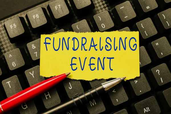 Handwriting text Fundraising Event. Word Written on campaign whose purpose is to raise money for a cause Typing Hospital Records And Reports, Creating New Ebook Reading Program — Stockfoto