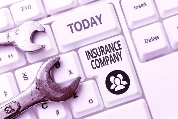 Conceptual caption Insurance Company. Business showcase company that offers insurance policies to the public Typing Device Instruction Manual, Posting Product Review Online