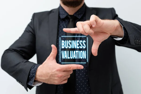 Conceptual display Business Valuation. Internet Concept determining the economic value of a whole business Presenting New Plans And Ideas Demonstrating Planning Process — Stockfoto