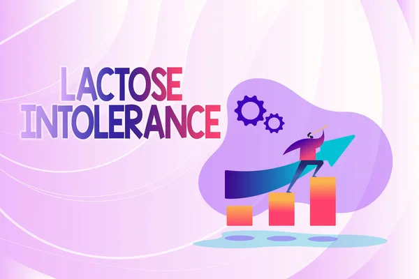 Conceptual display Lactose Intolerance. Business showcase digestive problem where body is unable to digest lactose Colorful Image Displaying Progress, Abstract Leading And Moving Forward