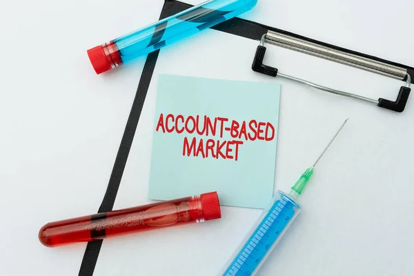 Handwriting text Account Based Market. Business concept resources target a key group of specific accounts Spreading Virus Awareness Message, Preparing Infection Medicines
