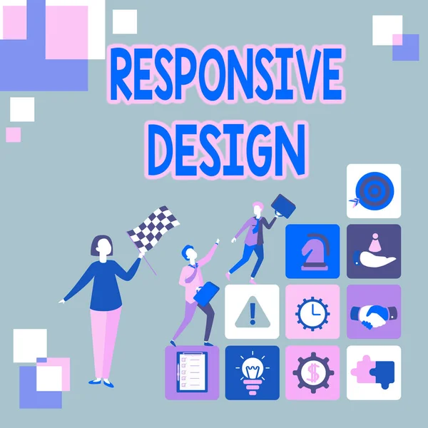 Text sign showing Responsive Design. Business concept web page creation that makes use of flexible layouts Converting Imaginations Into Typewritten Stories, Registering New Account