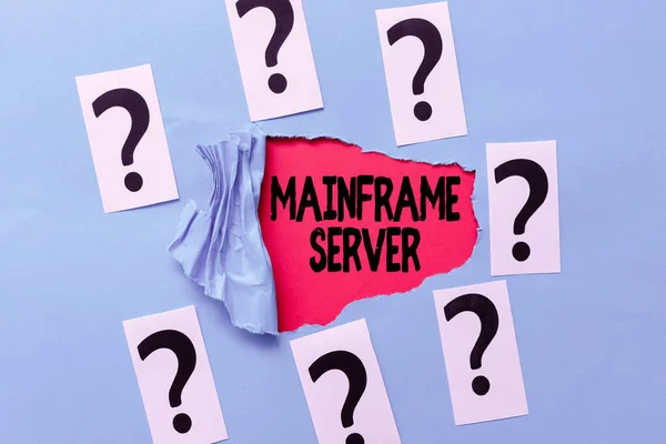 Handwriting text Mainframe Server. Word for designed for processing large amounts of information Brainstorming New Ideas And Inspiration For Solutions Breakthrough Problems