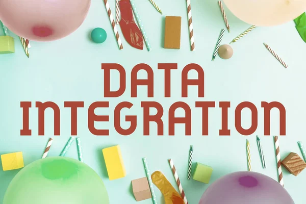 Conceptual display Data Integration. Business concept involves combining data residing in different sources Colorful Birthday Party Designs Bright Celebration Planning Ideas — Φωτογραφία Αρχείου