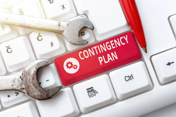 Inspiration showing sign Contingency Plan. Business approach A plan designed to take account of a possible future event Creating New Account Password, Abstract Online Writing Courses