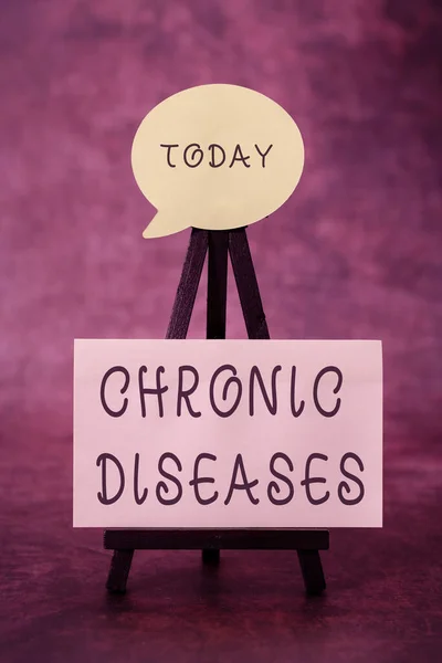 Text caption presenting Chronic Diseases. Conceptual photo A disease or condition that lasts for longer time Thinking New Bright Ideas Renewing Creativity And Inspiration