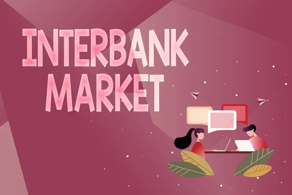 El yazısı metni Interbank Market. Kavram, bankaların farklı para birimlerini değiştirdiği ön x pazarı, Soyut Konuşma ve Röportaj, Küresel Bağlantı Kavramı — Stok fotoğraf