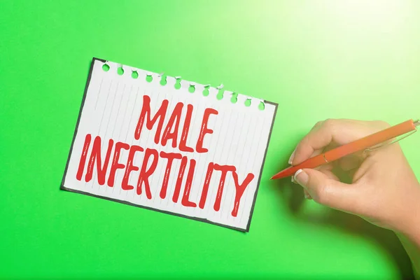 Text showing inspiration Male Infertility. Word Written on the inability to cause pregnancy in a fertile Brainstorming Problems And Solutions Asking Relevant Questions
