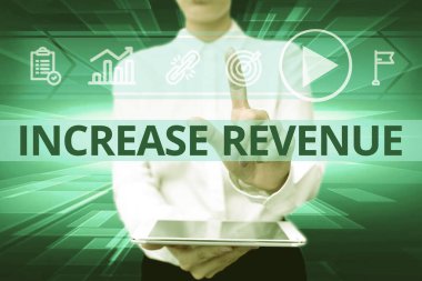 Metin Yükseltme Gelirleri yazılıyor. Bir şirketteki iş yaklaşımı artışı, bir sonraki dönemdeki Lady In Uniform Holding Telefon Sanal Basın Düğmesi Futuristik Teknolojisi satışlarıdır..