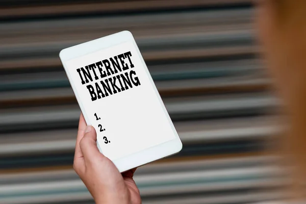 Conceptual display Internet Banking. Concept meaning banking method which transactions conducted electronically Voice And Video Calling Capabilities Connecting People Together — Stock Photo, Image