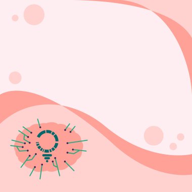 Ampul Çizimi Boş Yazma Alanının Yanında Çoklu Satırlarla çevrili. Farklı Şekil Kablo ile Parlayan Top Tasarımı Fikir Gösterme Anlamları.