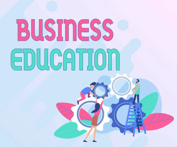 Text caption presenting Business Education. Business overview acquiring knowledge on fundamentals of business practices Abstract Helping Build Community, Society Working Together Concept — Stock Photo, Image