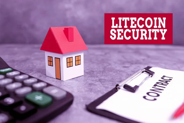 Handwriting text Litecoin Security. Internet Concept peertopeer cryptocurrency and opensource software Buying New House Ideas, Property Insurance Contract,Home Sale Deal