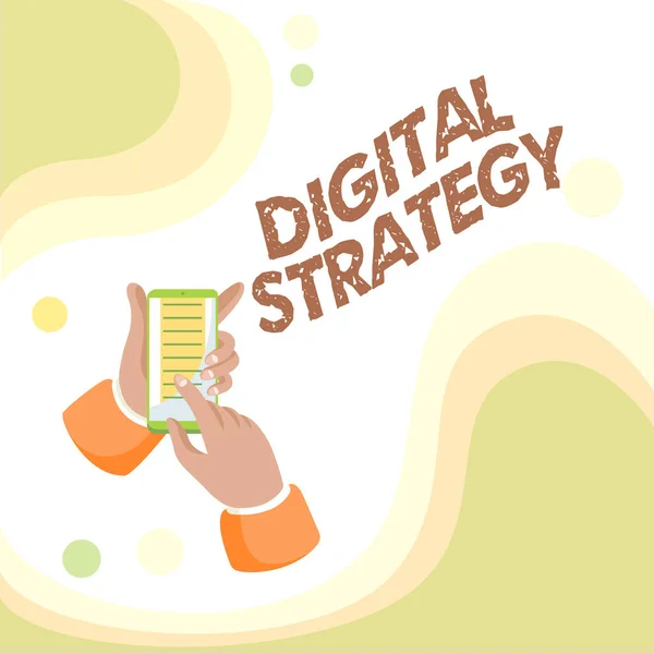 디지털 전략 (Digital Strategy) 이라고 도부른다. 데이터 자산의 비즈니스 이득을 극대화하기 위한 콘셉트 사진 계획 Abstract Spreading Message Online, Global Connectivity Concepts — 스톡 사진