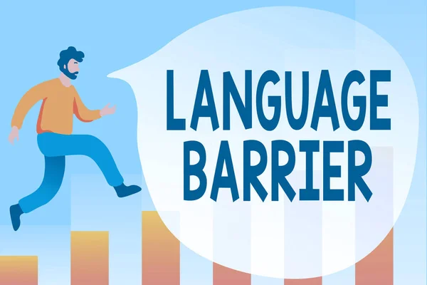 Conceptual display Language Barrier. Business concept difficulties in communication Speaking different language Debugging Programming Codes, Running And Testing New Computer Program