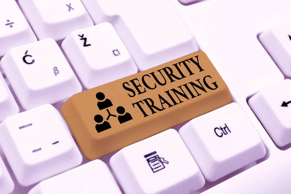 Hand writing sign Security Training. Business overview providing security awareness training for end users Typing Game Program Codes, Programming New Playable Application — Stock Photo, Image